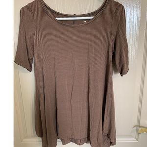 American Eagle striped 3/4 shirt